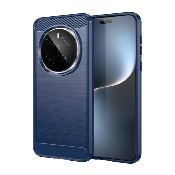 Szilikon telefonvédő (ütésállóság, légpárnás sarok, szálcsiszolt, karbon minta) SÖTÉTKÉK Honor Magic 7 Pro "Gigapack csomagolás" (GP-166773)