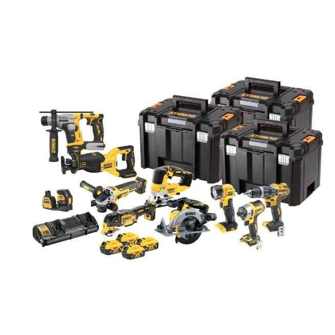 Dewalt akkus gépszett DCK1012P4T-QW 18V 4 x 5,0 Ah TSTAK kofferben (DCK1012P4T-QW)