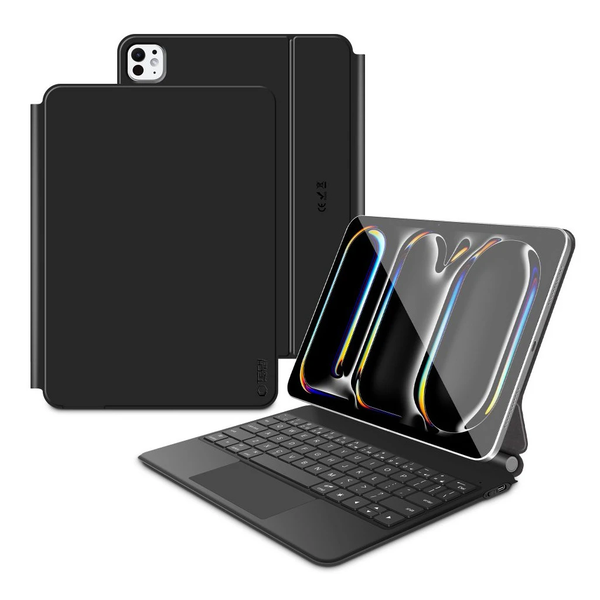 TECH-PROTECT SMARTCASE MAGNETIC + KEYBOARD iPad Pro 13” 7/8 készülékhez 2024-2025 fekete