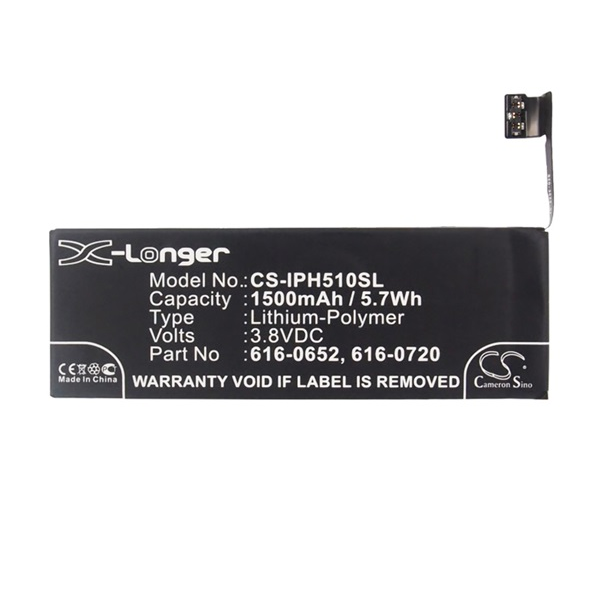 Cameron Sino CS-IPH510SL Apple iPhone 5S Telefon akkumulátor 1500 mAh