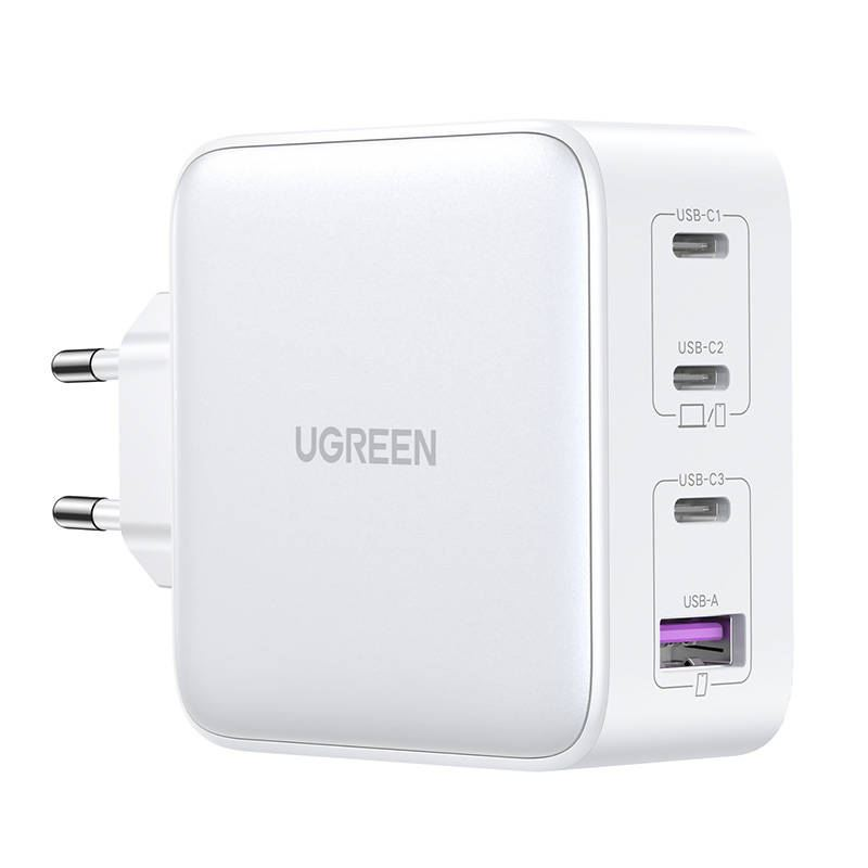 UGREEN Nexode, 3xUSB-C, USB-A 3.0, PD3.0, QC4.0, GaN hálózati töltő 100W fehér (15337) (u15337)