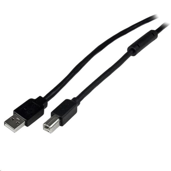 StarTech.com USB2HAB65AC USB кабел 20 м USB 2.0 USB A USB B Черен