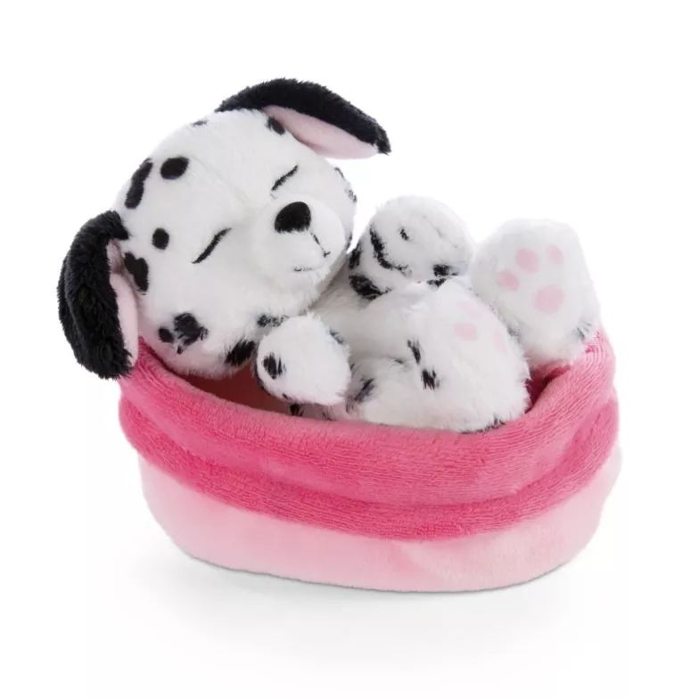 Nici Alvó Dalmata plüsskutyus kosárban 12 cm (47891)