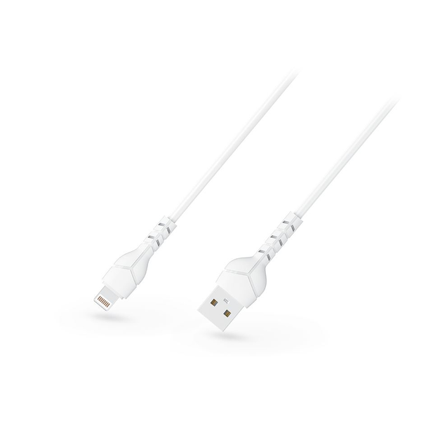 Devia Kintone Cable V2 Series USB - Lightning adat- és töltőkábel fehér 1m, 5V/2.1A, ECO csomagolás (ST348594) (ST348594)