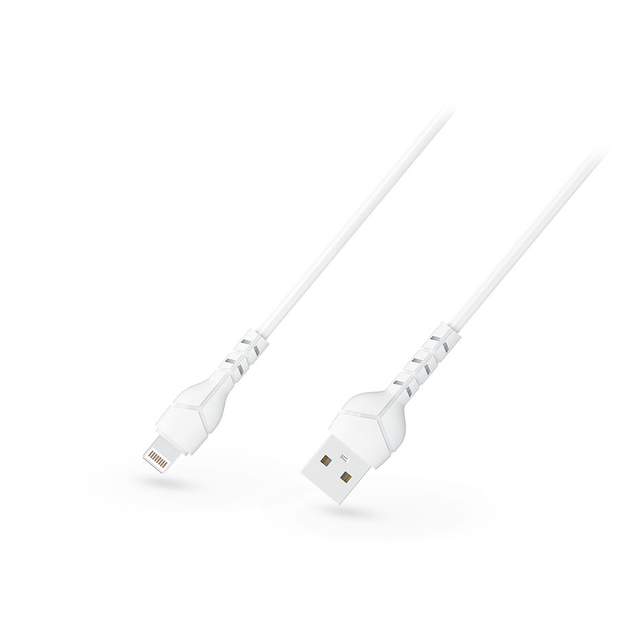 Devia Kintone Cable V2 Series USB - Lightning adat- és töltőkábel fehér 1m, 5V/2.1A, ECO csomagolás (ST348594) (ST348594)