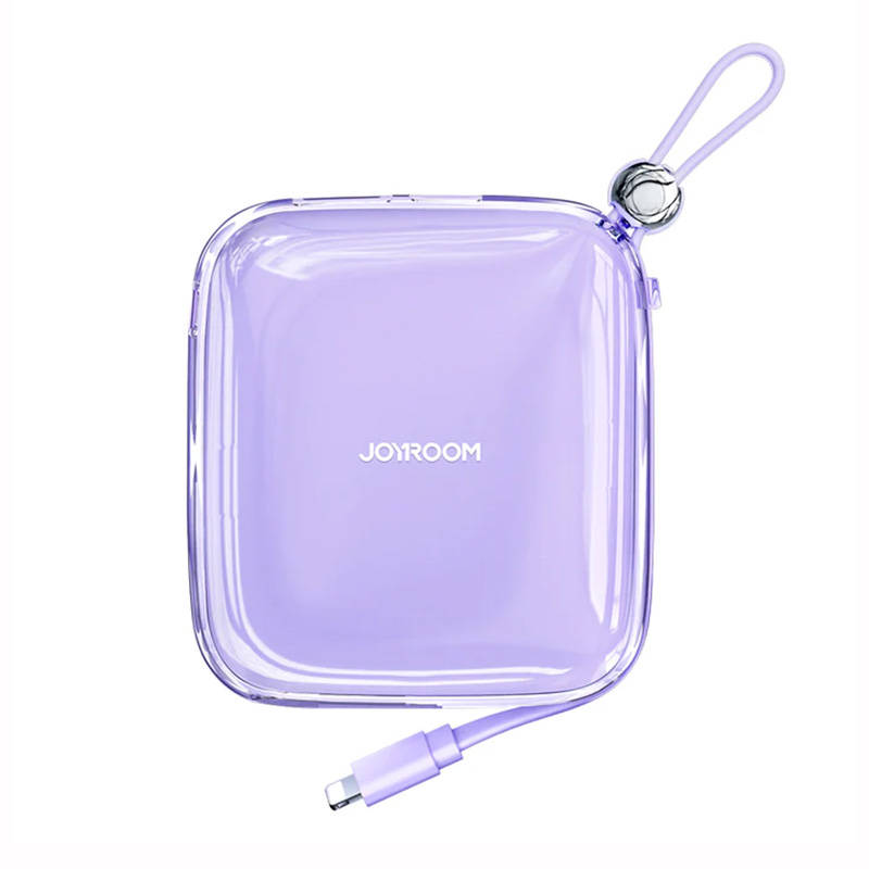 Joyroom JR-L005 Jelly Powerbank integrált kábellel Lightning / 10000mAh 12W - Lila (JR-L005 LP)