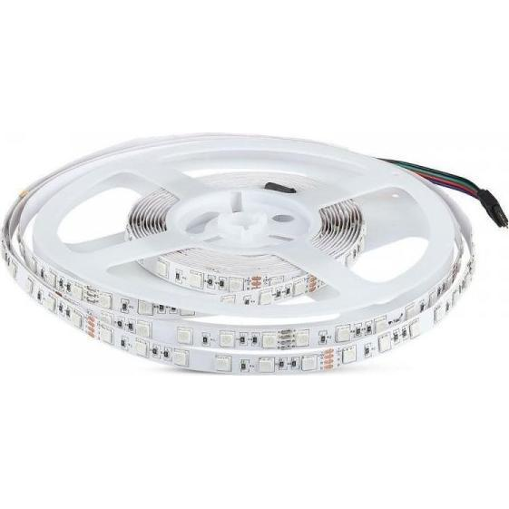Tira De Led V-tac Vt-5050 60-ip20-7 600led Rgb Smd5050 24v Ip20 7w/m (sku 212592)