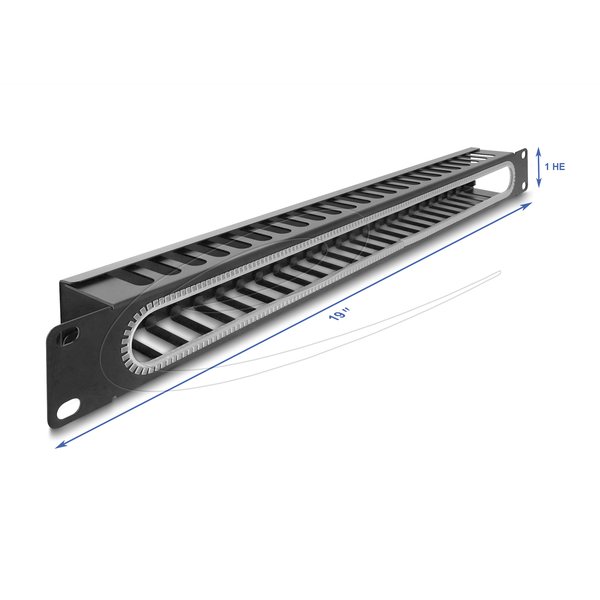 DELOCK 19" 1 HE Kabelmanagement Rangierpanel mit Öffnung sch