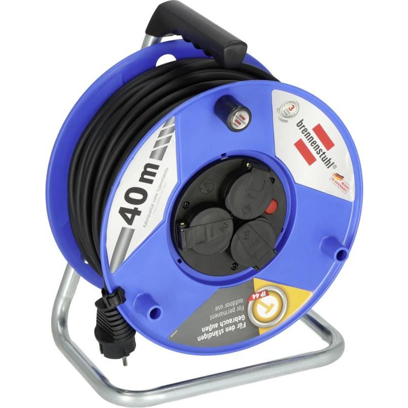 Brennenstuhl 9123020540 3 aljzatos kábeldob 40m fekete-kék (bren9123020540)