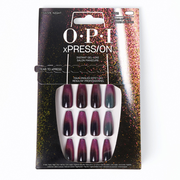 Uñas Postizas Opi #swipe Night Swipe Night 30 Piezas