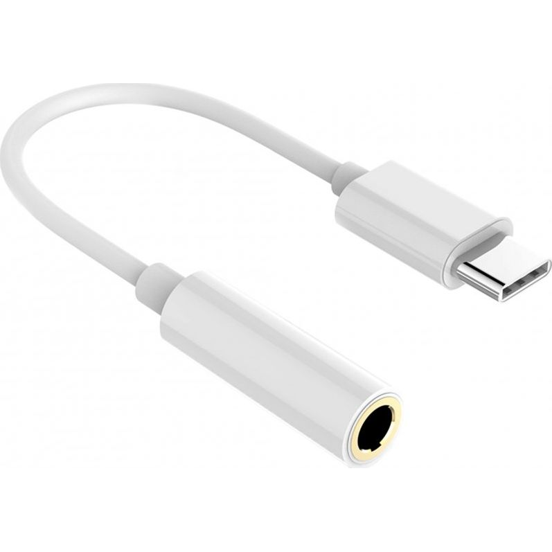 Platinet PMMA9824 USB-C -> Jack stereo 3,5mm M/F adapter fehér (PMMA9824)