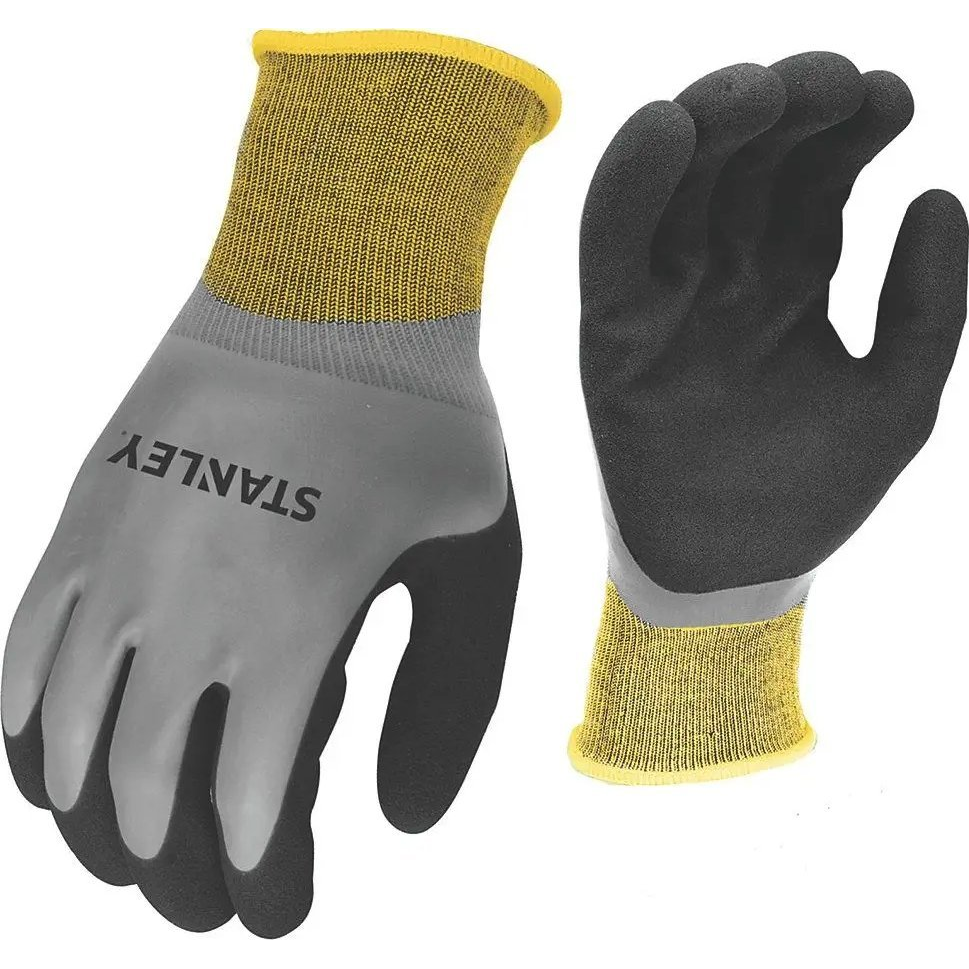 Stanley Vízálló Markolatú, Latex Munkavédelmi Kesztyű - 10-Es Méret, (SY18L)