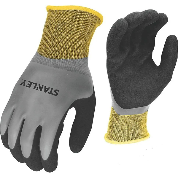 Stanley Vízálló Markolatú, Latex Munkavédelmi Kesztyű - 10-Es Méret, 