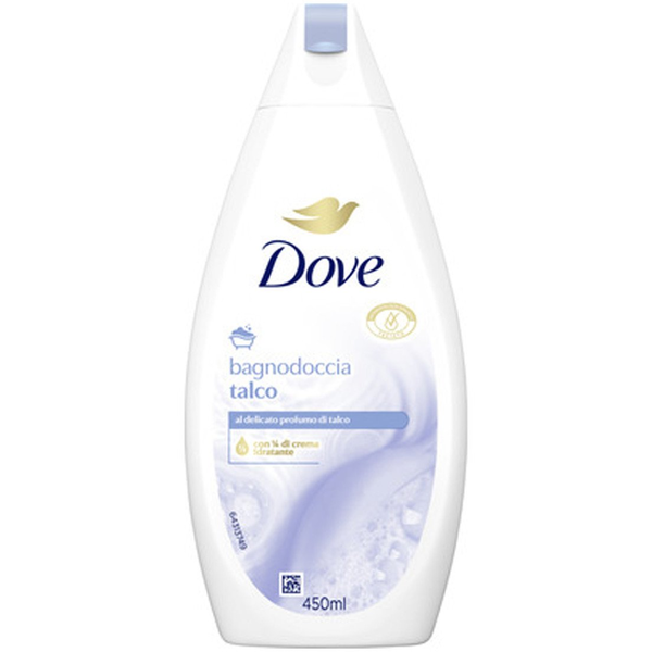 DOVE  BAGNO         450 ML. TALCO