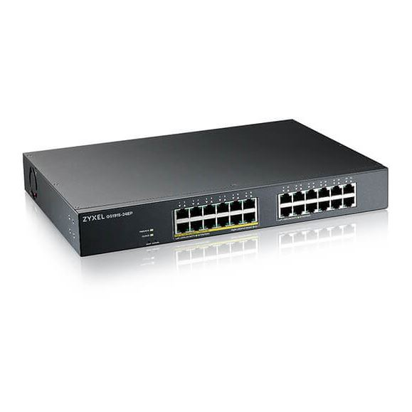 Zyxel GS1915-24EP Administreret L2 Gigabit Ethernet (10/100/1000) Strøm over Ethernet (PoE) 1U Sort