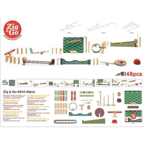 Djeco Djeco Statybos - Zig & Go - Didelė siena - 48 vnt