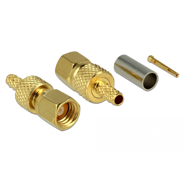 Delock SMC csatlakozó krimpeléshez RG-179 / RG-187 (65858) (65858)