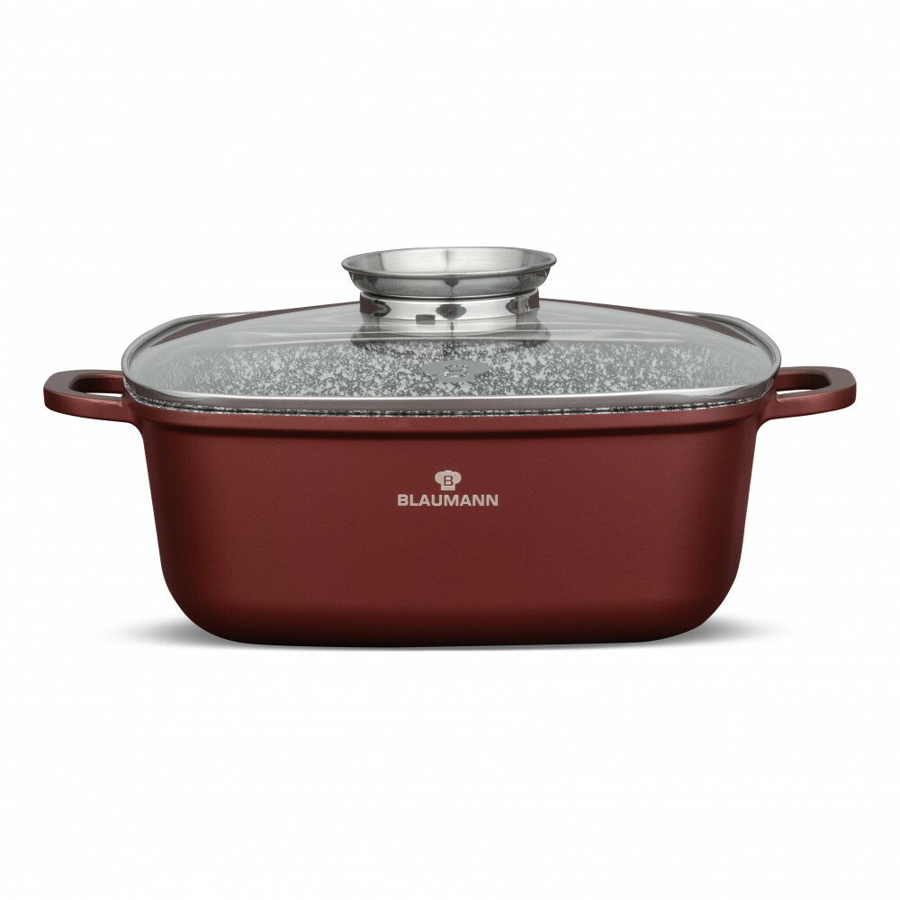 Blaumann BL-4094 Cerastone Kerámia edény Üveg Fedővel 28x11cm 6,5L - Bronz (BL-4094)