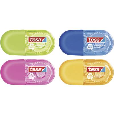tesa® szövegjavító mini tekercs ecoLogo®, kék, rózsaszín, zöld, narancs 59816 TESA, tartalom: 1 db (59816-00)