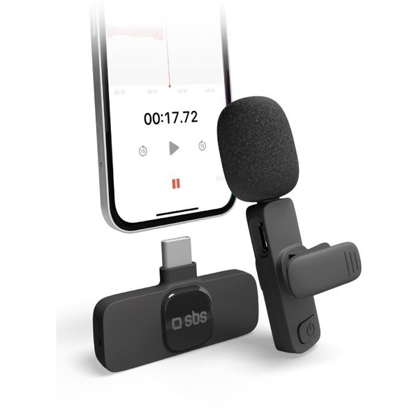 Wireless microphone SBS USB-C receiver clip mic 8018417468803 TEMICTYCBTK (8018417468803)