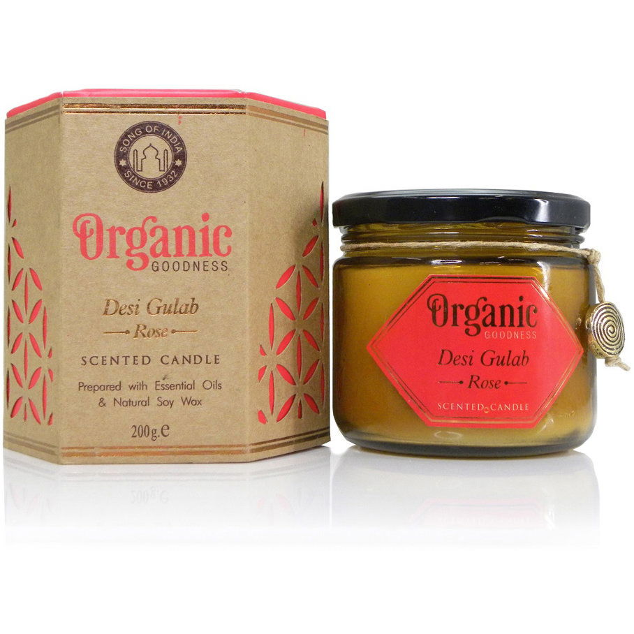 Song of India Organic Goodness gyertya Desi Gulab Rose, 200g (8903833901365)
