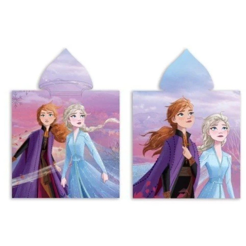 FARO Gyermek poncsó Jégvarázs - Anna Elsa Olaf 55/110 cm (PONCHO 55X110CM FROZEN FRO24-2002CG)