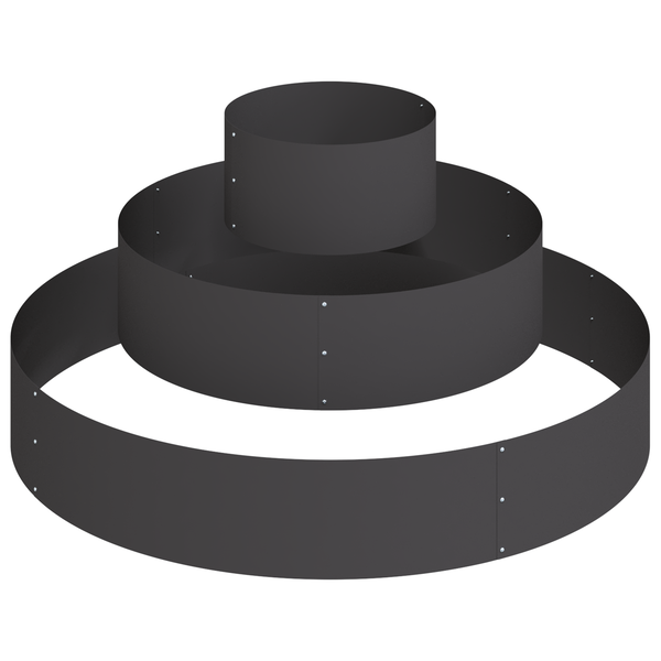 Fém Virágcserép Acél/Fekete Acél Nagy Dekoratív Betétek