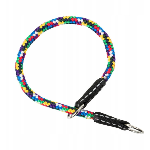 Obroża dla psa, zaciskowa, sznurek, 8MM/40CM multikolor