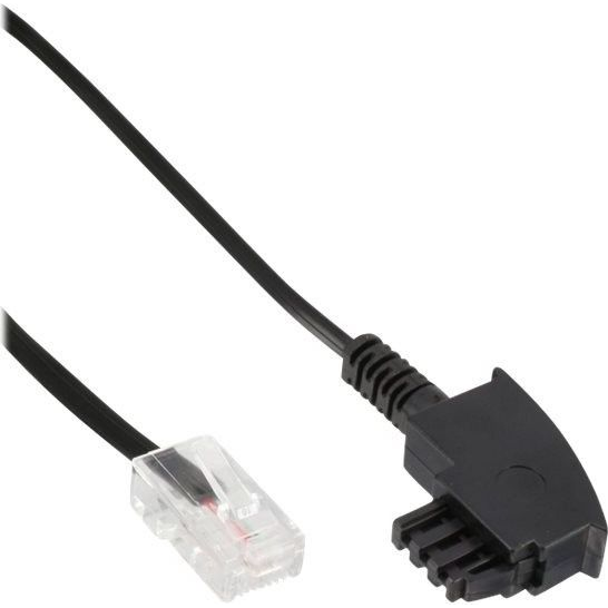 InLine 18503 cavo telefonico Nero