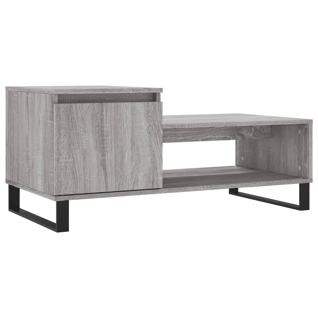 szürke sonoma szerelt fa dohányzóasztal 100 x 50 x 45 cm (830842)