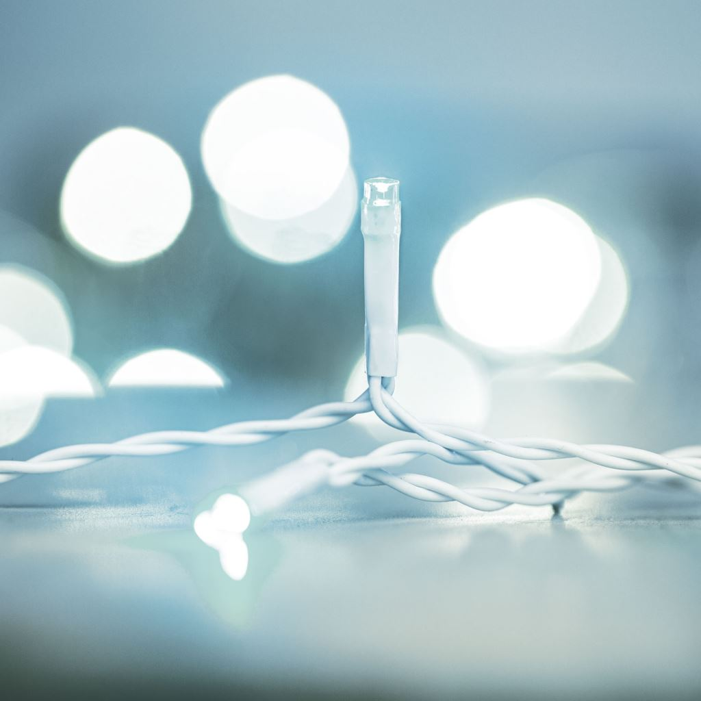 Family fényfüggöny 100db hidegfehér LED-del 2,2m, hálózati működés (58902B) (58902B)