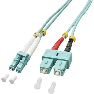 Lindy 3.0m OM3 LC - SC Duplex InfiniBand og fiberoptisk kabel 3 m Turkis