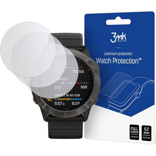 3mk Óra kijelző védőfólia FlexibleGlass hibrid üvegfólia 7H Garmin Fenix 6X
