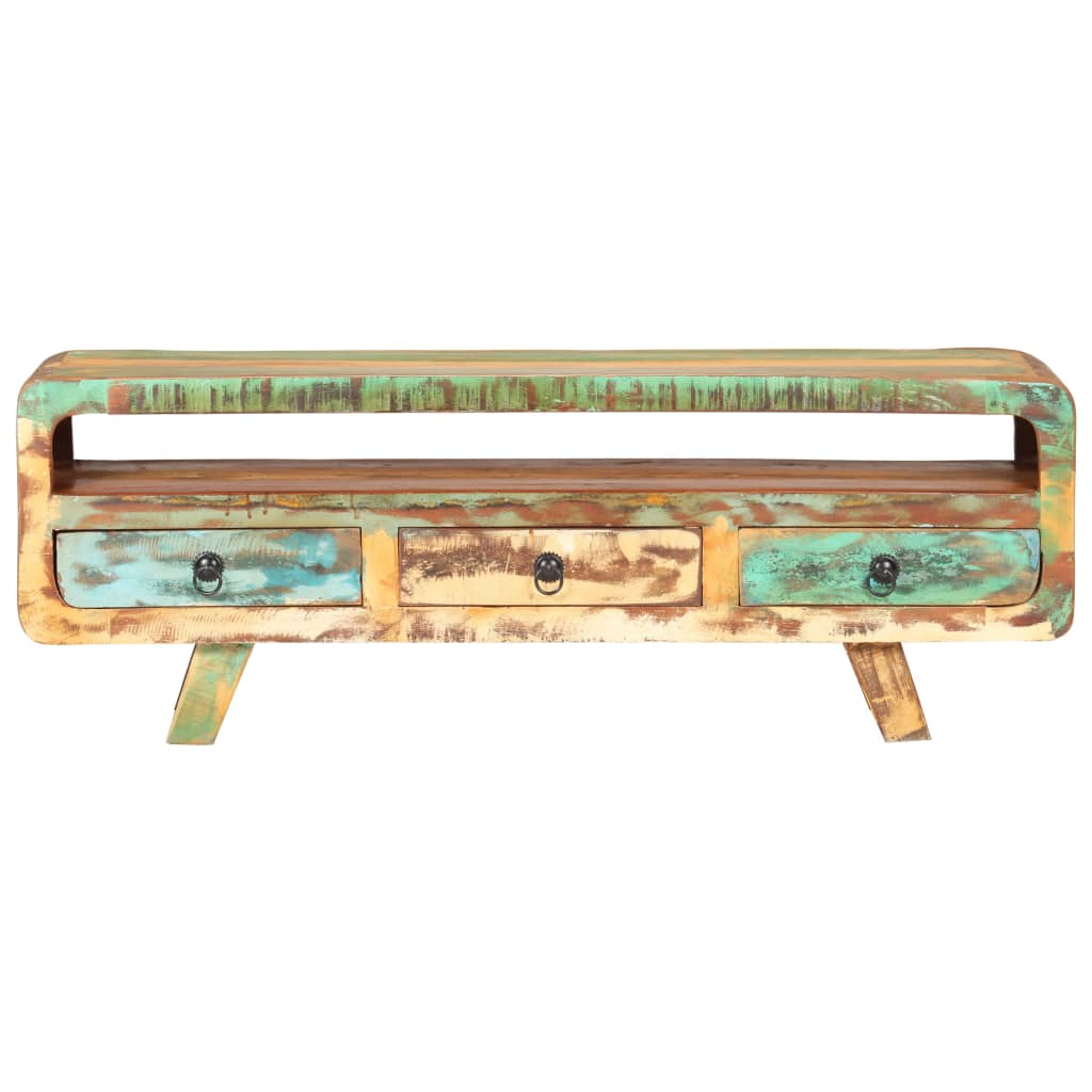 tömör újrahasznosított fa TV-szekrény 117 x 30 x 41 cm (321043)