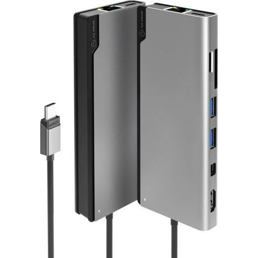 ALOGIC ULDPLSV2-SGR dockingstation Ledningsført USB 3.2 Gen 1 (3.1 Gen 1) Type-C Sort, Grå