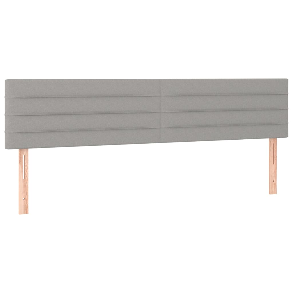 2 db világosszürke szövet fejtámla 100x5x78/88 cm (346186)
