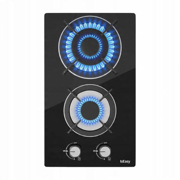 Aragaz cu două zone de gătit IsEasy MGBG-312A cu panou din sticlă