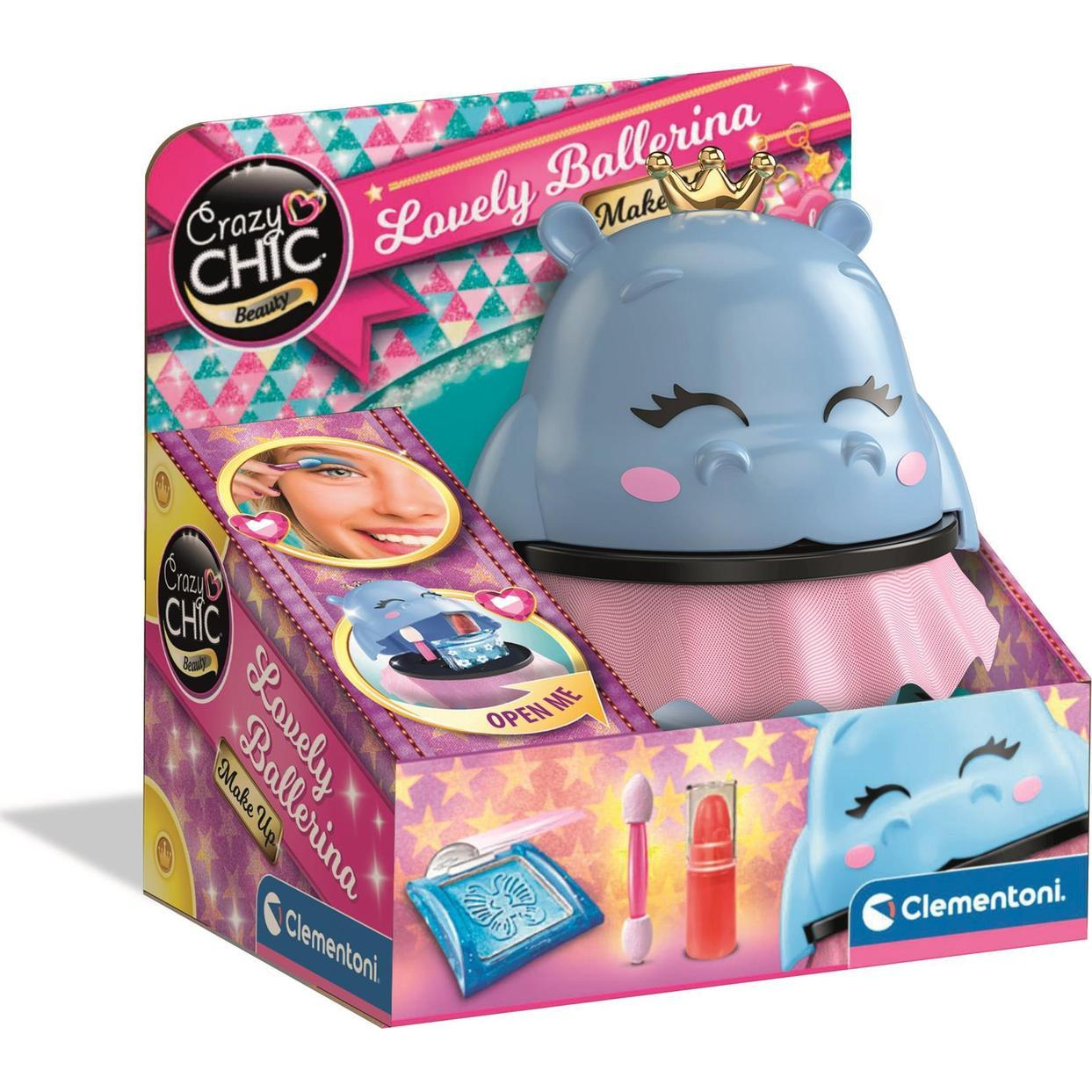 Crazy Chic Ballerina Collection: Balerina Víziló sminkszett tárolóban - Clementoni (18114)