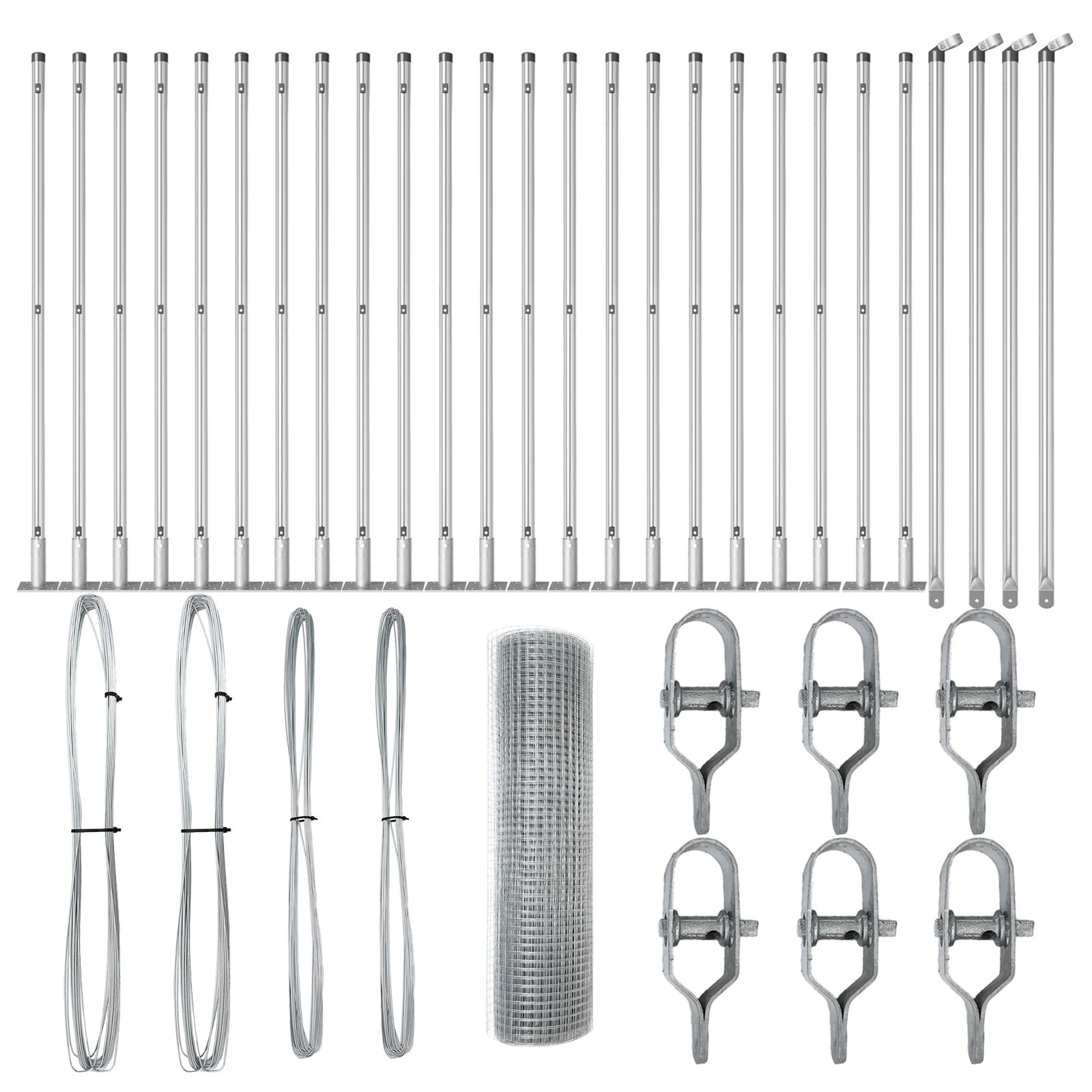 Hegesztett Drótkerítés 13 Flancos Oszloppal 0.8x50 m Galvanizált Acél (3352348)