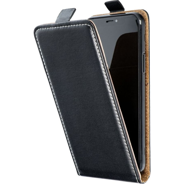 Samsung A217F Galaxy A21s lefelé nyíló tok - Slim Flexi Flip - fekete