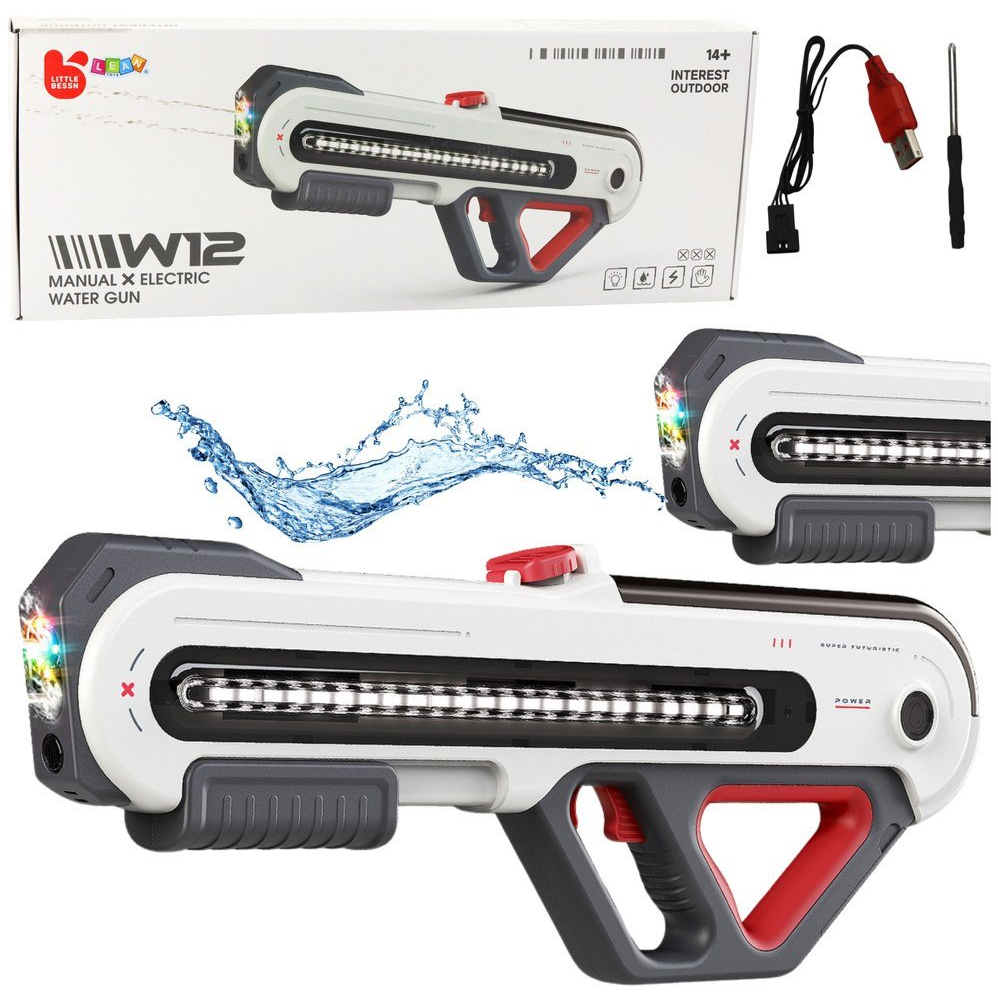 Nagy W12 Elektromos Vízipisztoly LED Fehér 60 cm (24279)