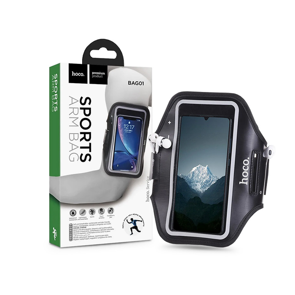 HOCO univerzális kartok sportoláshoz, max. 6,7'' méretű készülékekhez - HOCO    Bag01 Sports Arm Bag - fekete
