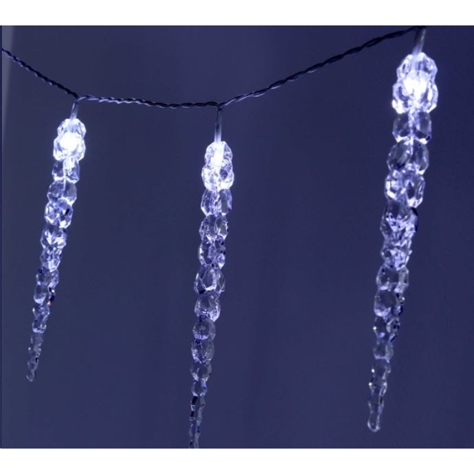 IRIS Jégcsap alakú S2 szabványos/hideg fehér/120db LED-es/napelemes fénydekoráció (044-14) (044-14)