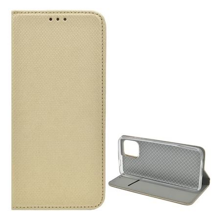 Xiaomi Redmi A1 Калъф стоящ, кожен ефект (FLIP, странично отваряне, функция за държач за маса, шарка на ромб) ЗЛАТО