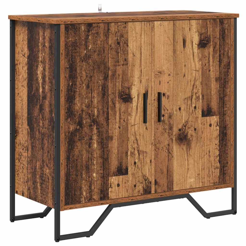 Széf polcokkal tárolóval ajtóval Barna 78 x 35.5 x 74.5 cm Faanyag (883559)