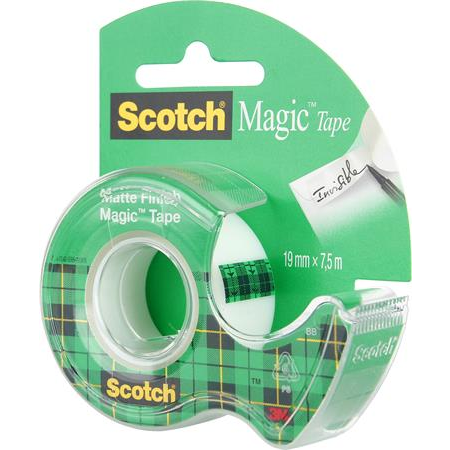 3M Scotch Magic Tape 810 19mm x 7.5m írható ragasztószalag adagolóval- Áttetsző (UU005551005)
