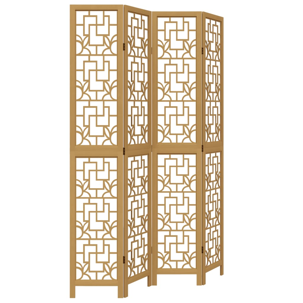 4 paneles barna tömör császárfa térelválasztó (358868)