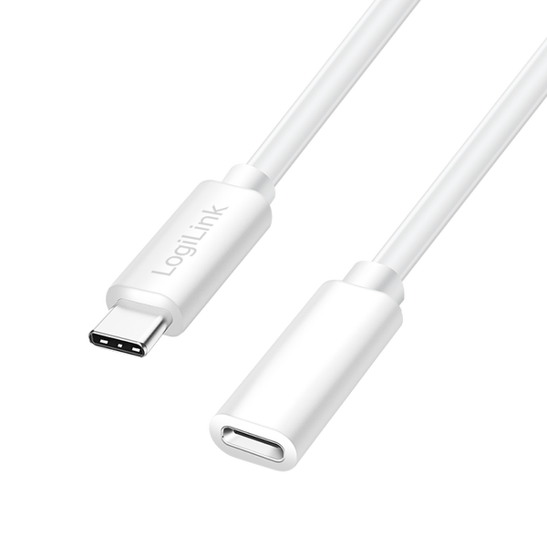 Prodlužovací USB-C 2.0 kabel C/M na C/F LogiLink 3m, USB PD 60W, 480 Mb/s,