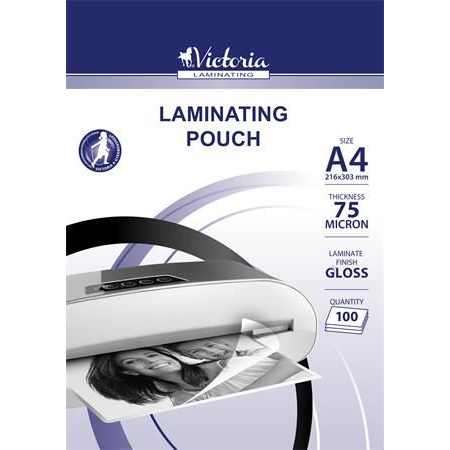 Victoria meleglamináló fólia, 75 mikron, A4, fényes (ILKVF754) (ILKVF754)
