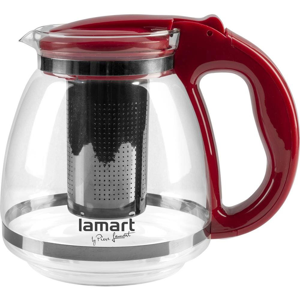 LAMART teáskanna LT7074 1,5L PIROS VERRE (LT7074 KONVICE 1,5L ČERVENÁ VERRE )